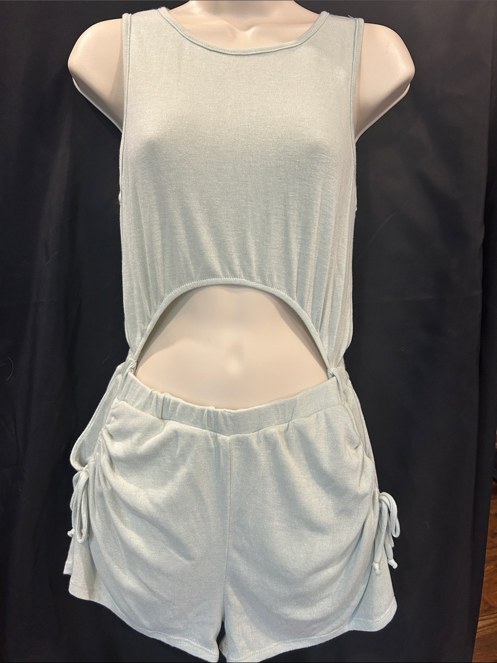 ◾️NEW! LeLis Light Mint Cutout Tank Romper